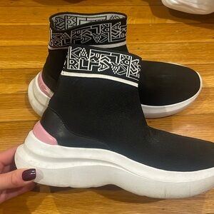 These are Karl Lagerfeld shoes size 6 USA and 37 EUR.